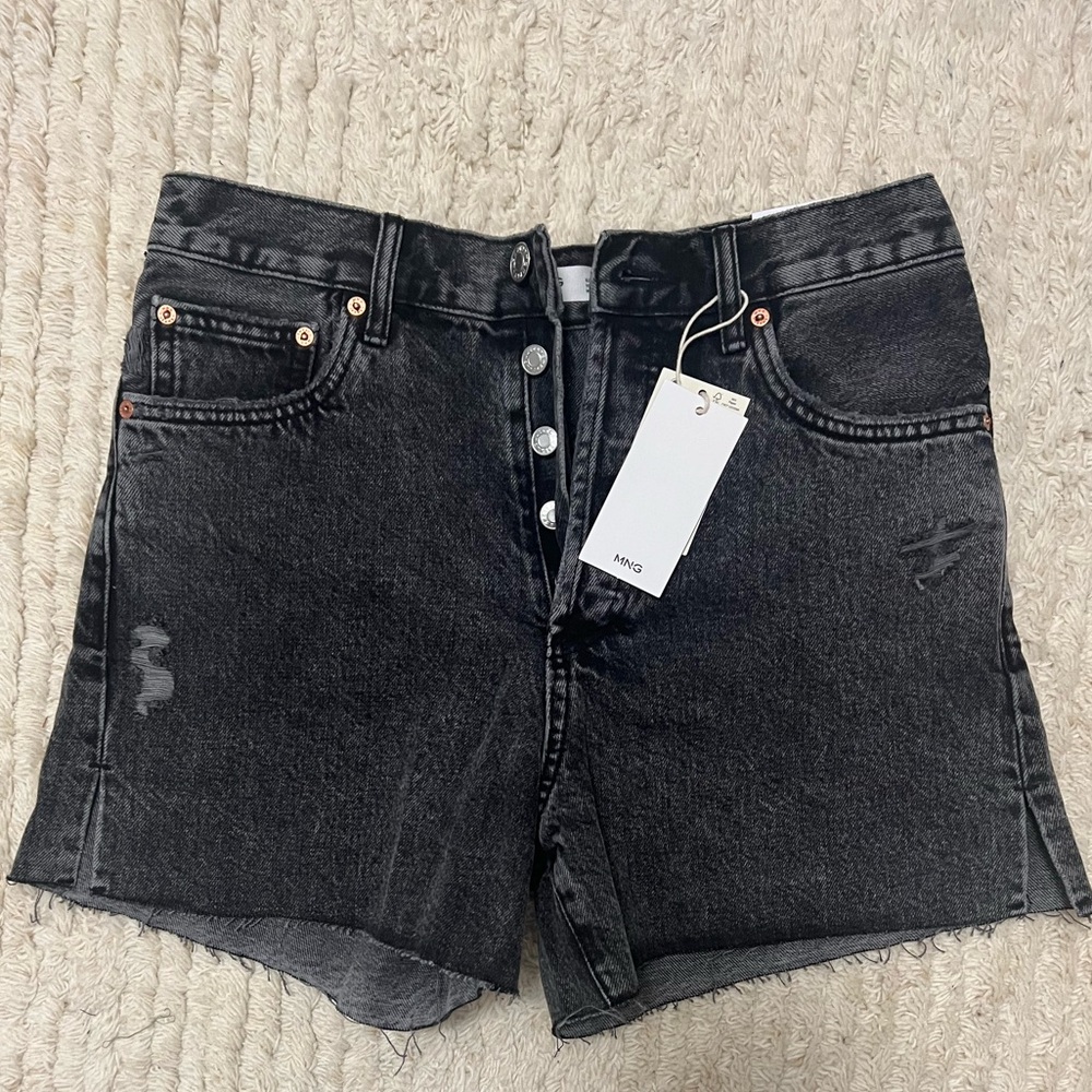 Mango dark denim shorts NWT